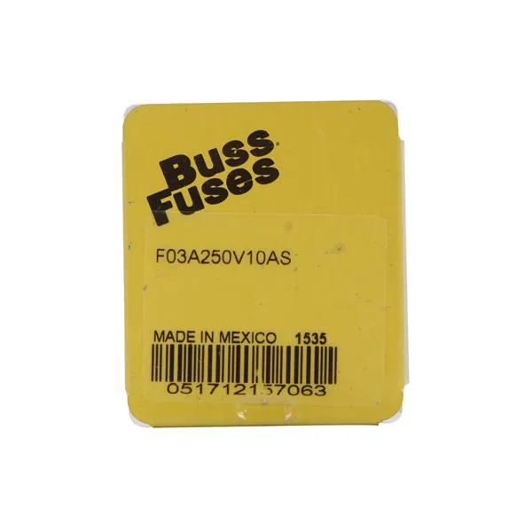 Bussmann / Eaton - BK/F03A-1-1/2AS - Specialty Fuses