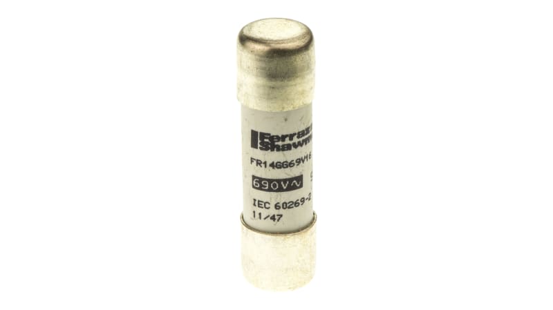 Mersen, 16A Ceramic Cartridge Fuse, 14 x 51mm