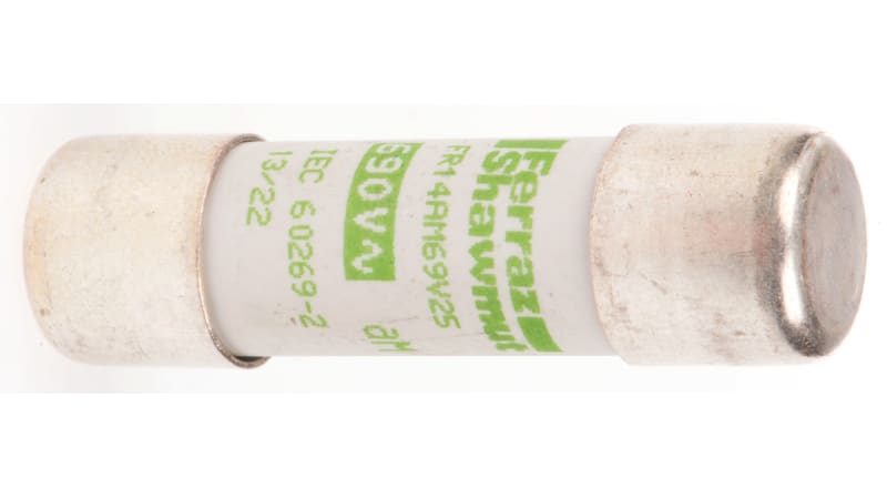 Mersen, 25A Ceramic Cartridge Fuse, 14 x 51mm