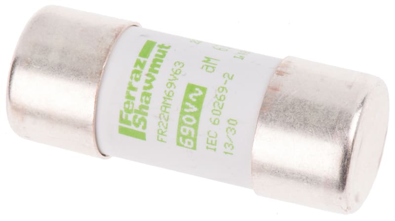 Mersen, 63A Ceramic Cartridge Fuse, 22.2 x 58mm