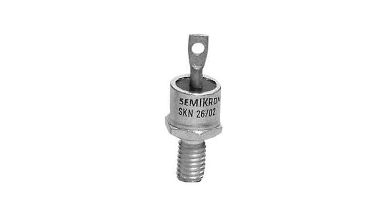 Semikron 1200V 25A, Silicon Junction Diode, 2-Pin DO-203AA SKR 26/12