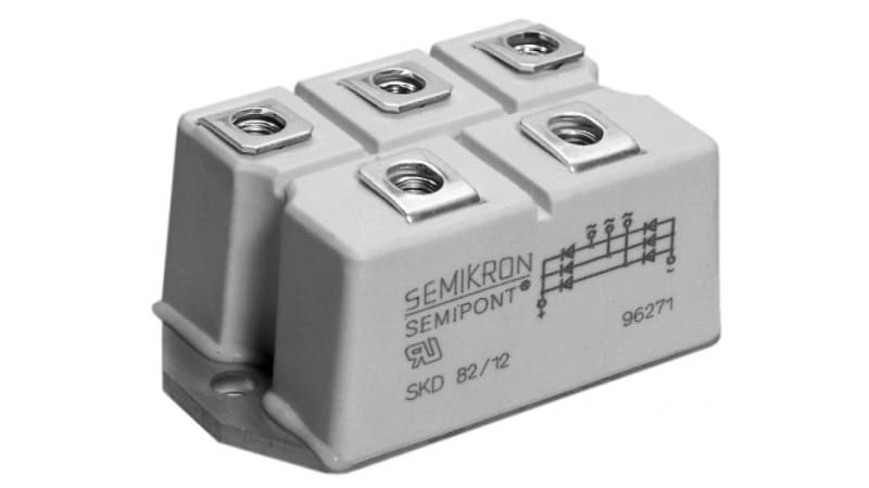 Semikron 1200V 80A, 6 Diode, 5-Pin G 36 SKD 82/12