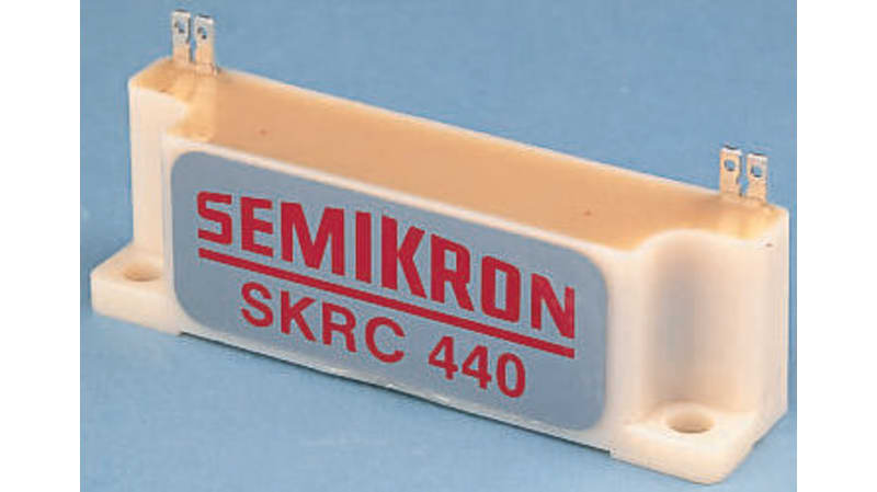 Semikron RC Capacitor 47nF 68 Ω, 9 Ω Tolerance ±10% 440V ac 2-ways Tab SKR Series