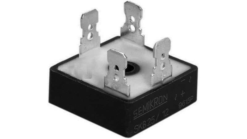 Semikron SKB 25/08, Bridge Rectifier, 17A 800V, 4-Pin E 8