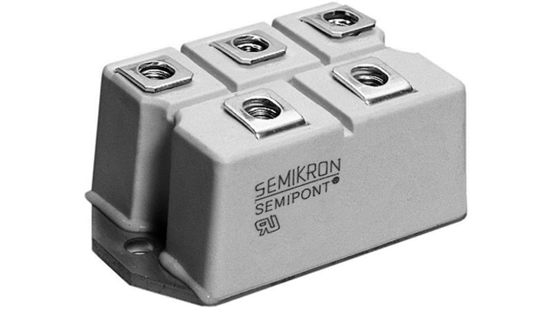 Semikron SKB 52/16, Bridge Rectifier Module, 1600V, 7-Pin A 46