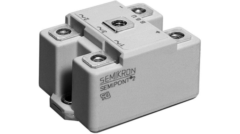 Semikron SKD 100/12, 3-phase Bridge Rectifier Module, 150A 1200V, 5-Pin