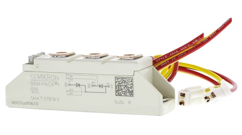 Semikron SKKT 57B16 E, Dual Thyristor Module 1600V, 50A 150mA