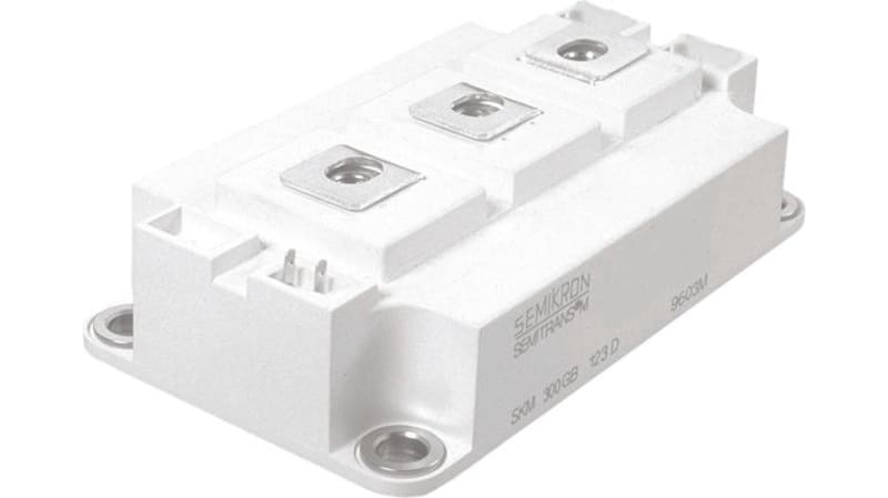 Semikron SKM200GB176D Dual Half Bridge IGBT Module, 260 A 1700 V, 7-Pin SEMITRANS3, Panel Mount